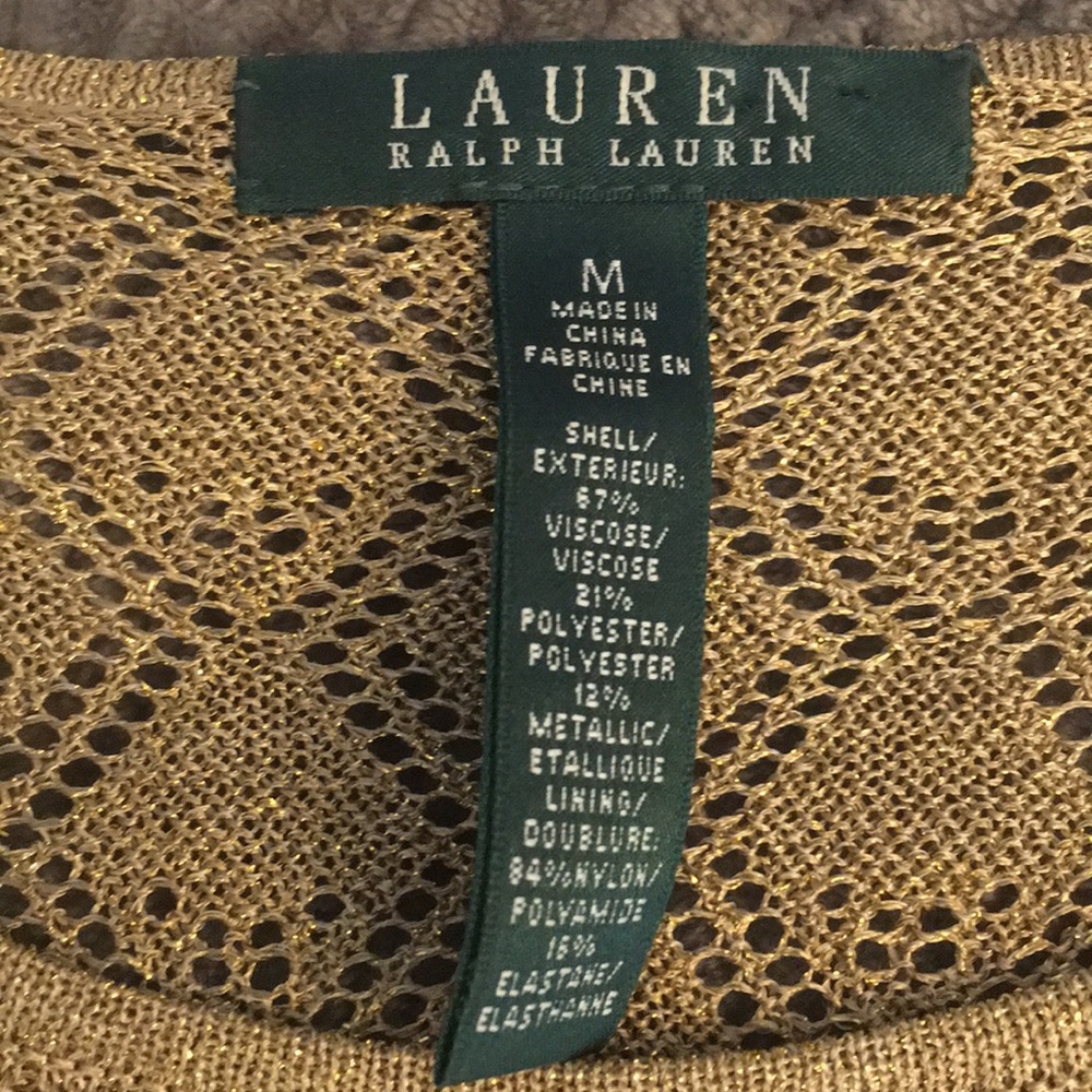 Gold Ralph Lauren top - Picture 2 of 4